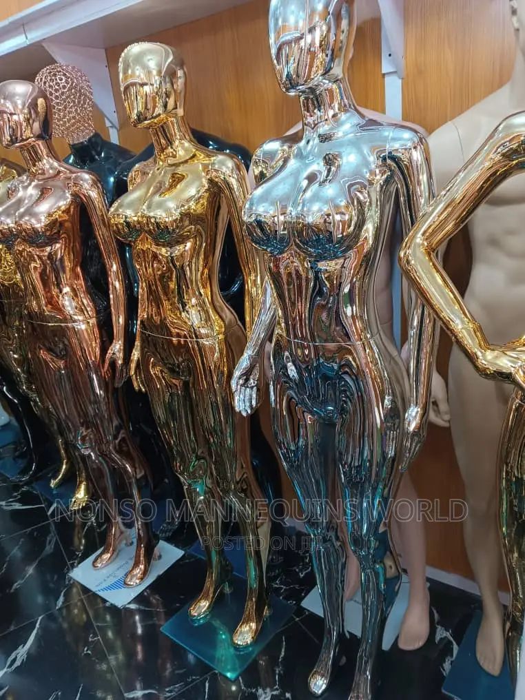 All Size 10 Female Chrome Mannequins