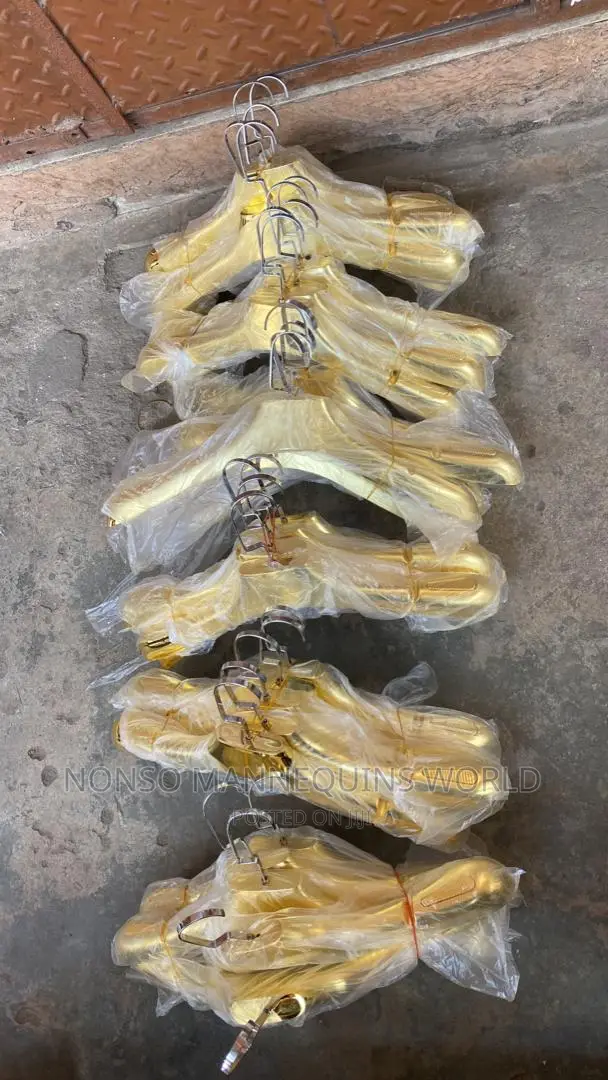 10 Pieces of Golden Clothes Hangers