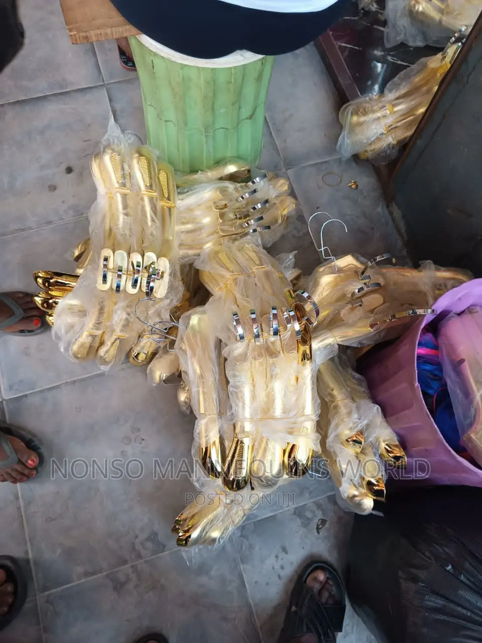 10 Pieces of Golden Clothes Hangers