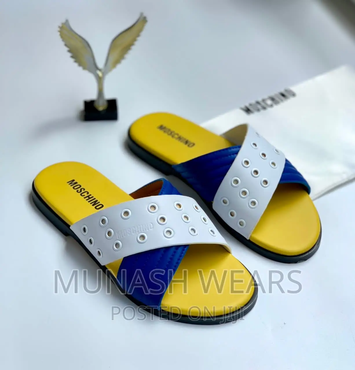 Moschino X Leather Slipers