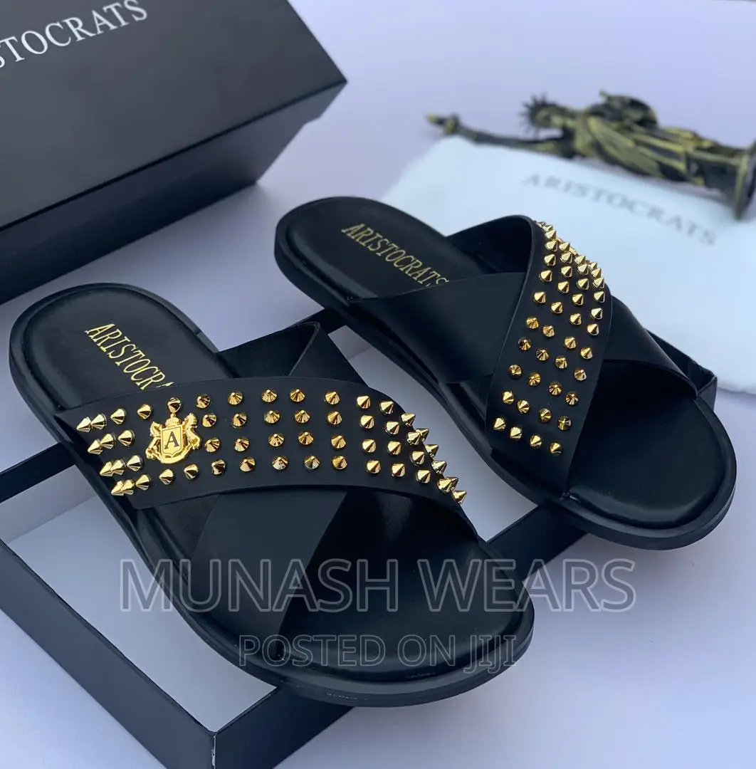 Moschino X Leather Slipers