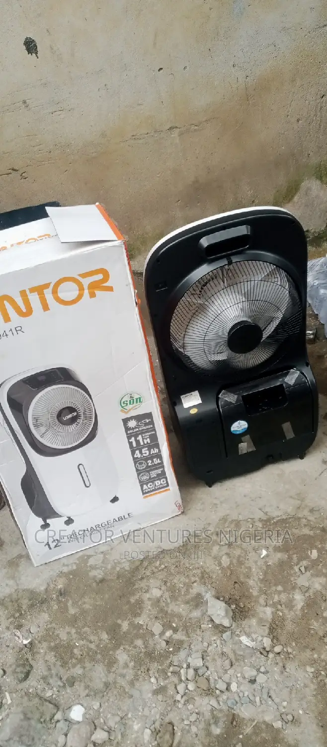 Lontor Ac/Dc Water Mist Cooler, Rechargable Fan 12",2.5lt.