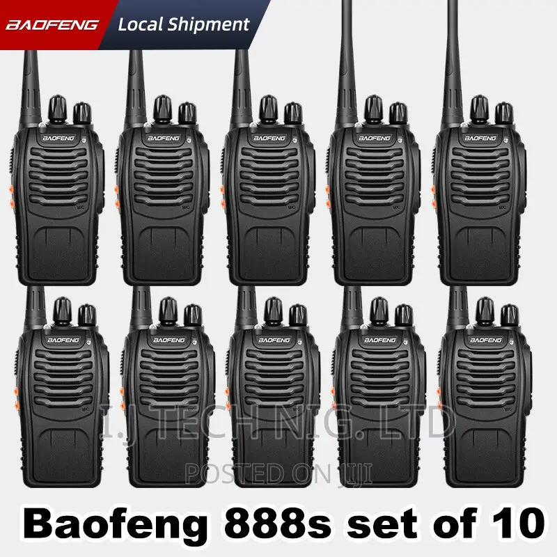 10x Baofeng Bf-888s Two-Way Radio