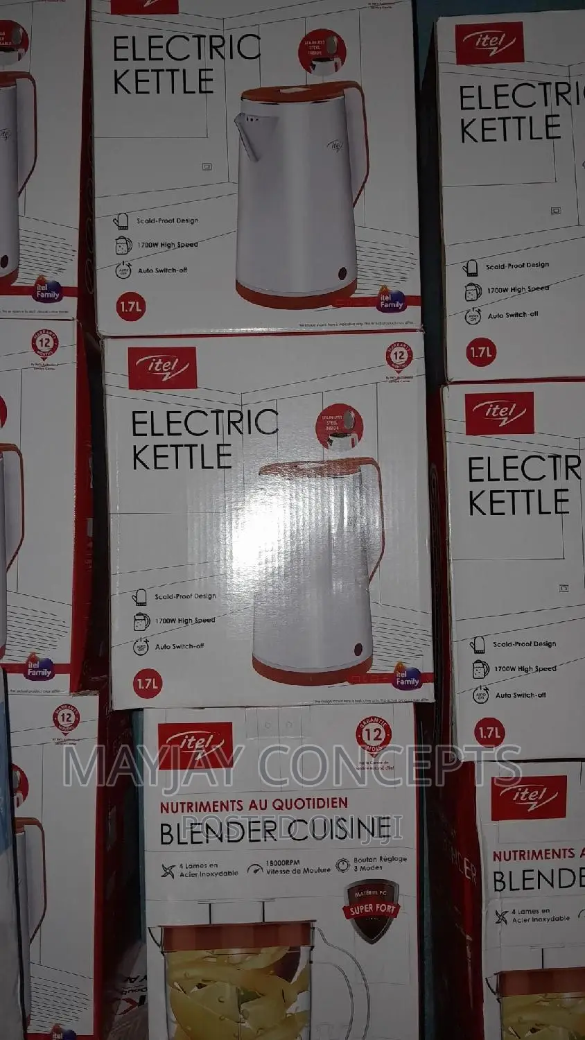 Itel 1.7 Litre Cordless Electric Kettle/Jug 1700watts