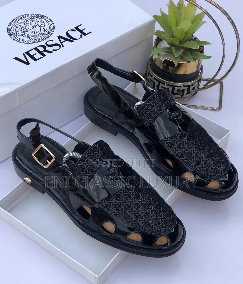 Original Men's Shoes Sandals Versace Available in Store