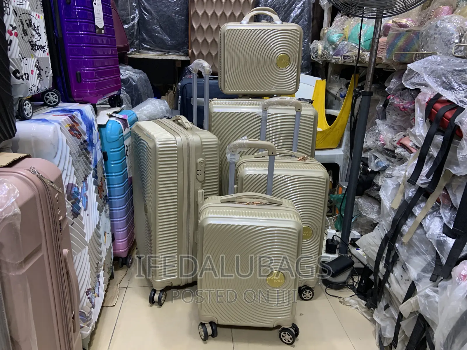 Set of Swiss Polo Plastic Travel Luggage