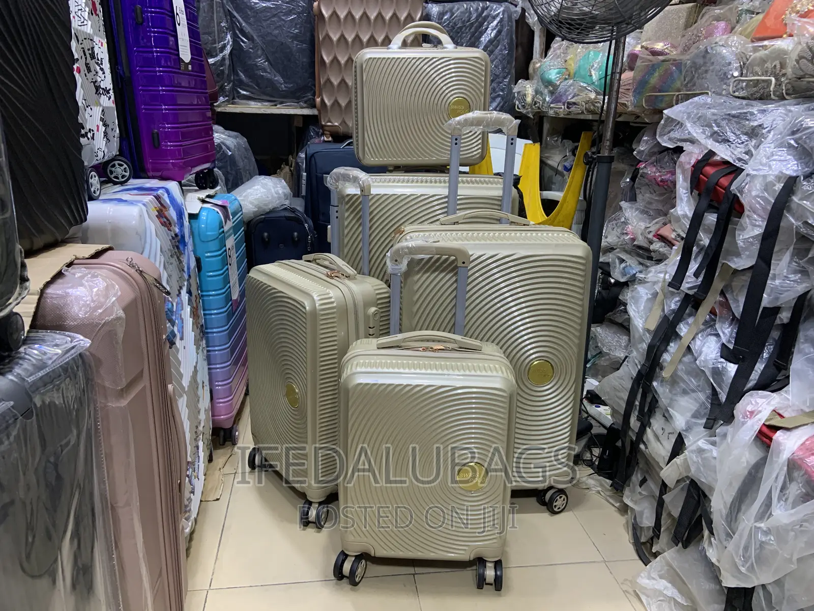 Set of Swiss Polo Plastic Travel Luggage