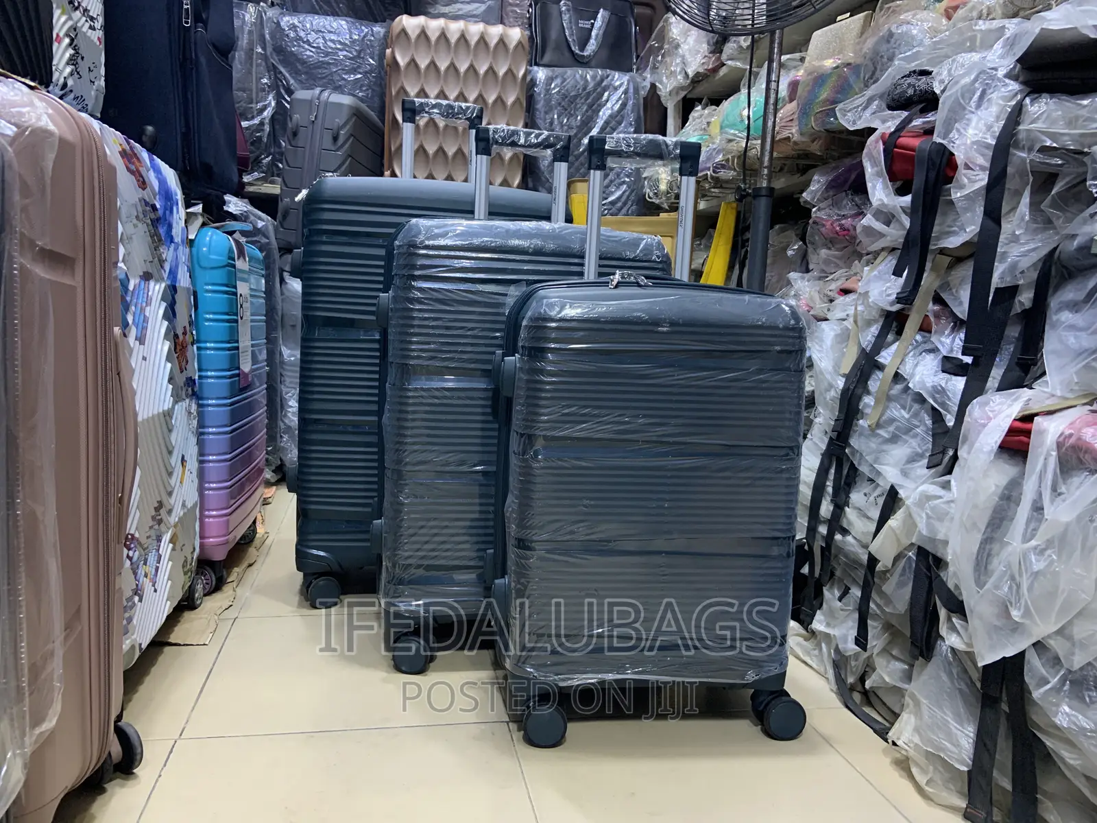 Set of Quality Army Green Unbreakable Rubber Travel Luggage