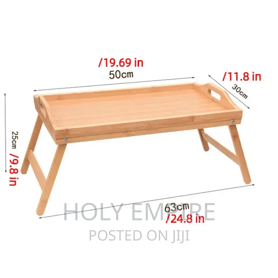 Portable Bamboo Wood Bed Tray Breakfast Home Folding Laptop