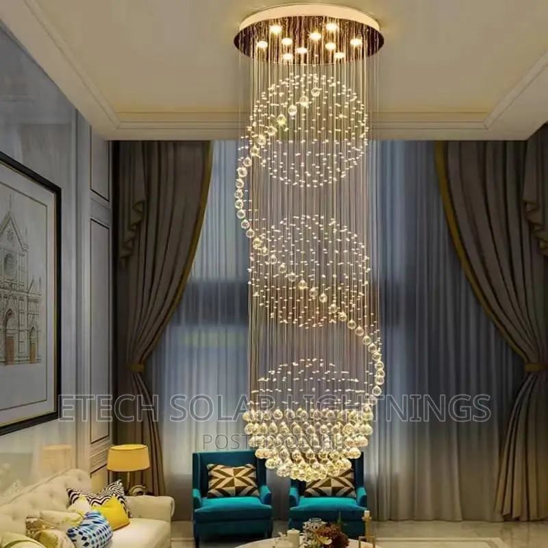 New Luxury L E D Rain Dropping Chandelier Light
