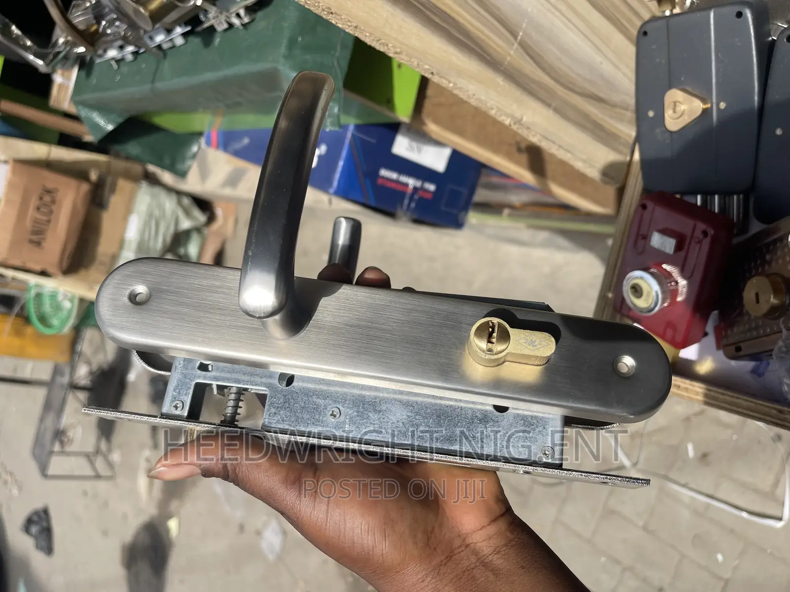 Silver Complete Door Lock