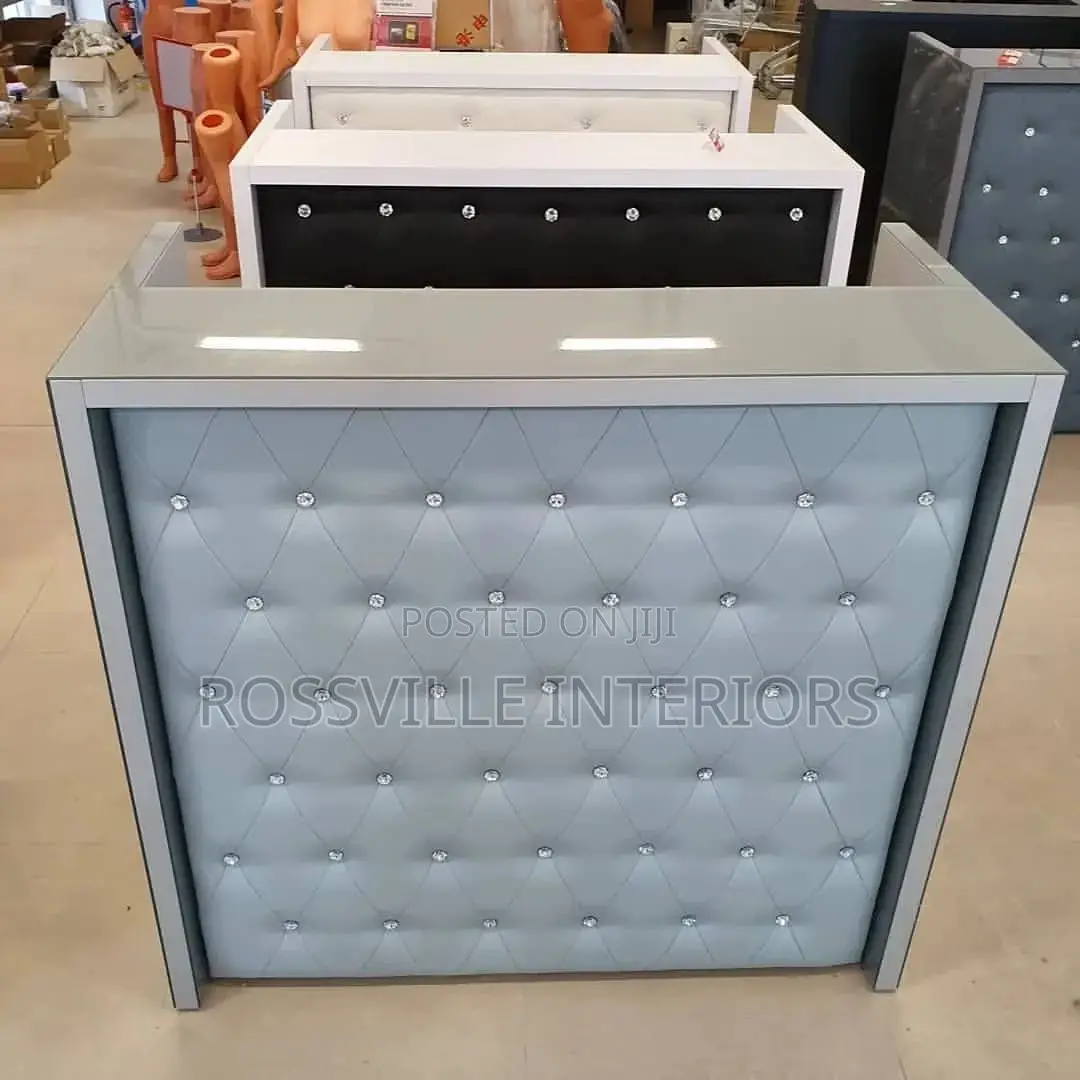 Padded Velvet Receptionist Desk / Front Desk