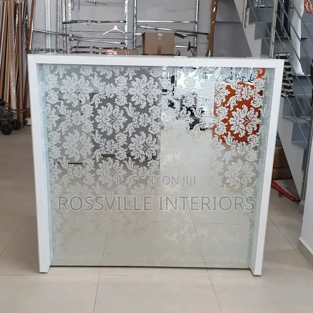 Padded Velvet Receptionist Desk / Front Desk