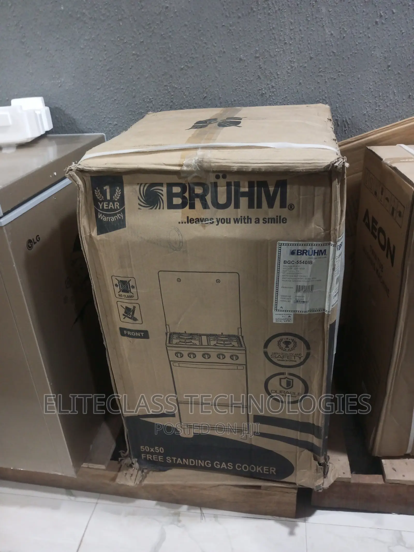 Brand New Bruhm Gas Cooker BGC-55401b