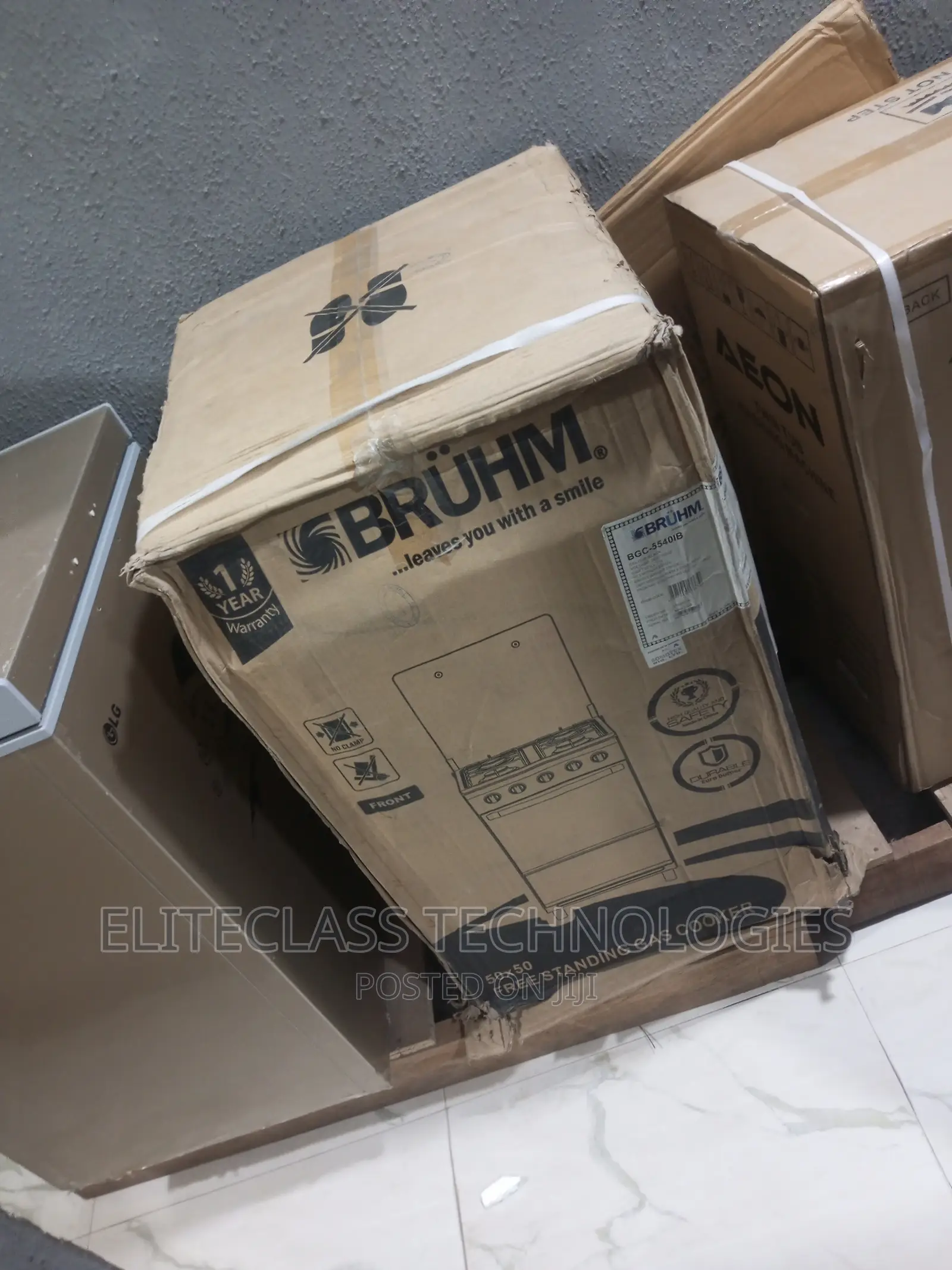 Premium Series-4 Burner Bruhm Gas Cooker BGC-55401b