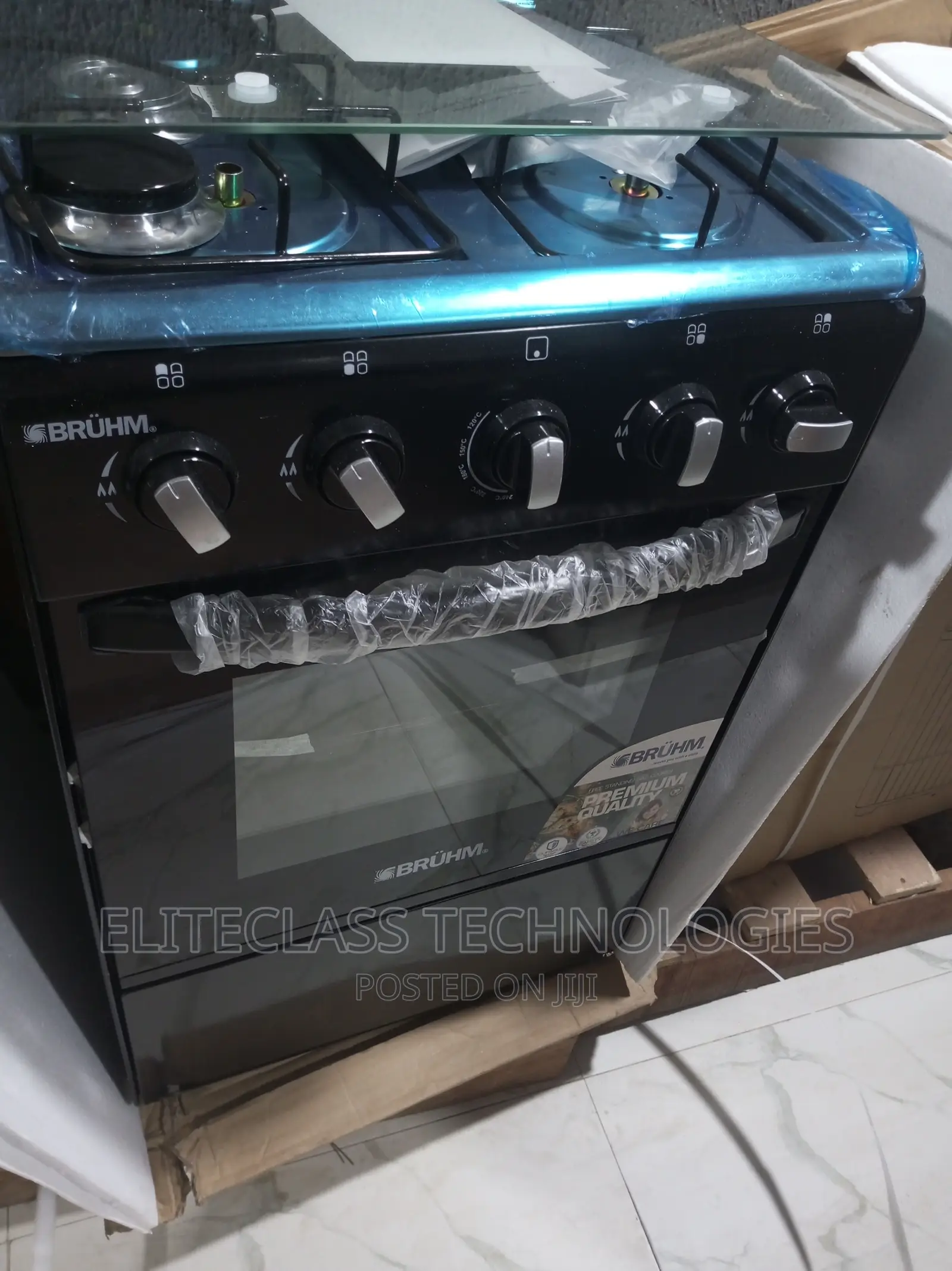 Premium Series-4 Burner Bruhm Gas Cooker BGC-55401b