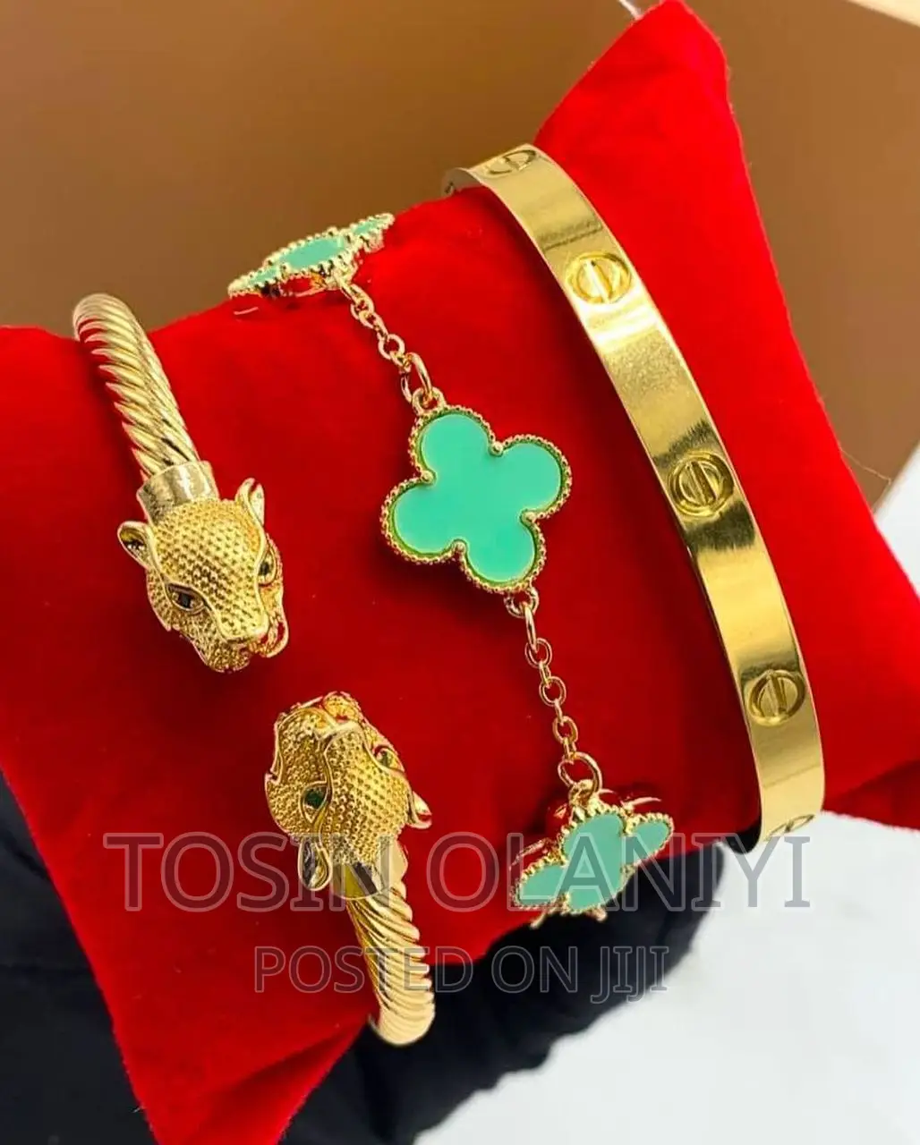 Snake Head and Clover Bracelets