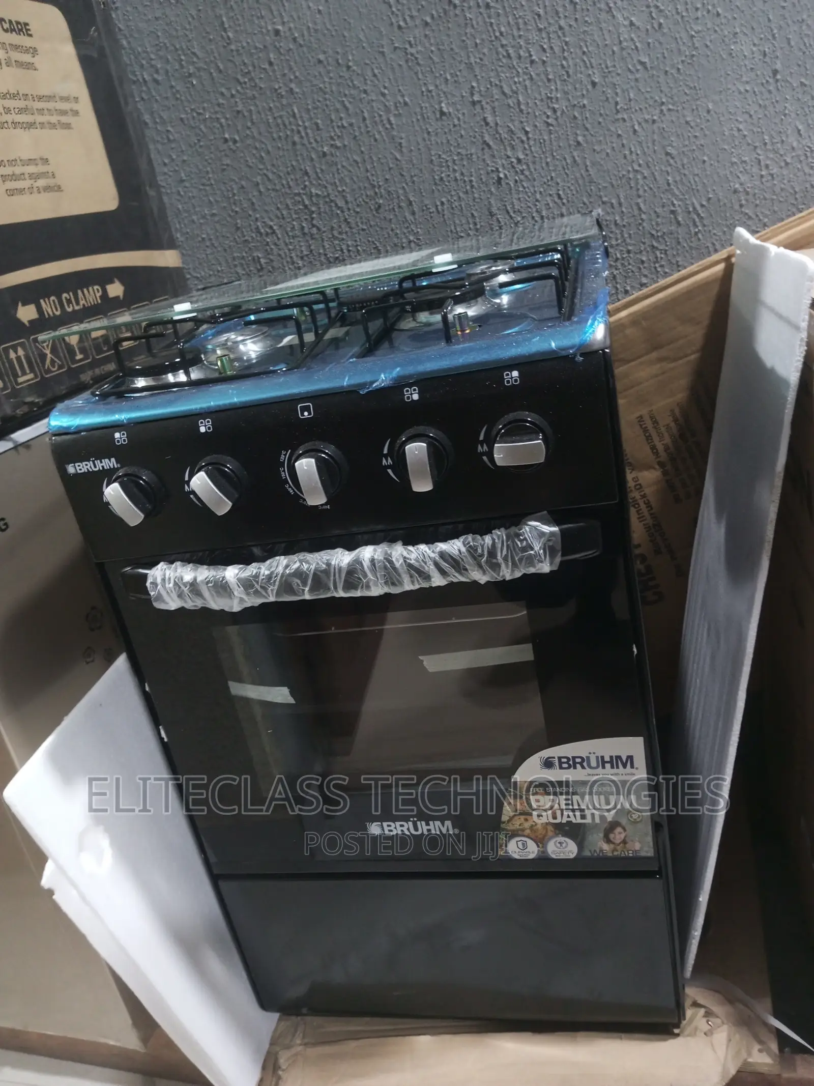 Brand New/Easy to Use 4 Burner Bruhm Gas Cooker BGC-55401b