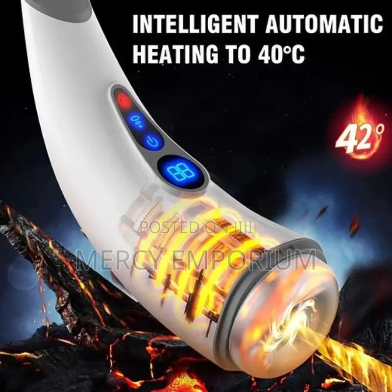 Sucking Masturbation Cup Men Sex Toy, It Vibrates Heats Up
