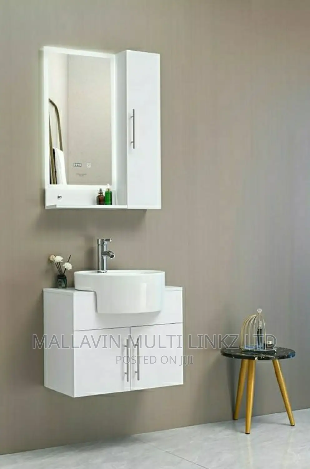 60cm Wall Hung Cabinet Basin With Cabinet Mirrors