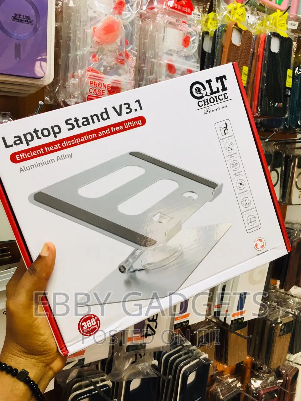 QLT 360 Degrees Rotational Laptop Stand for - 10-17.5 Inches