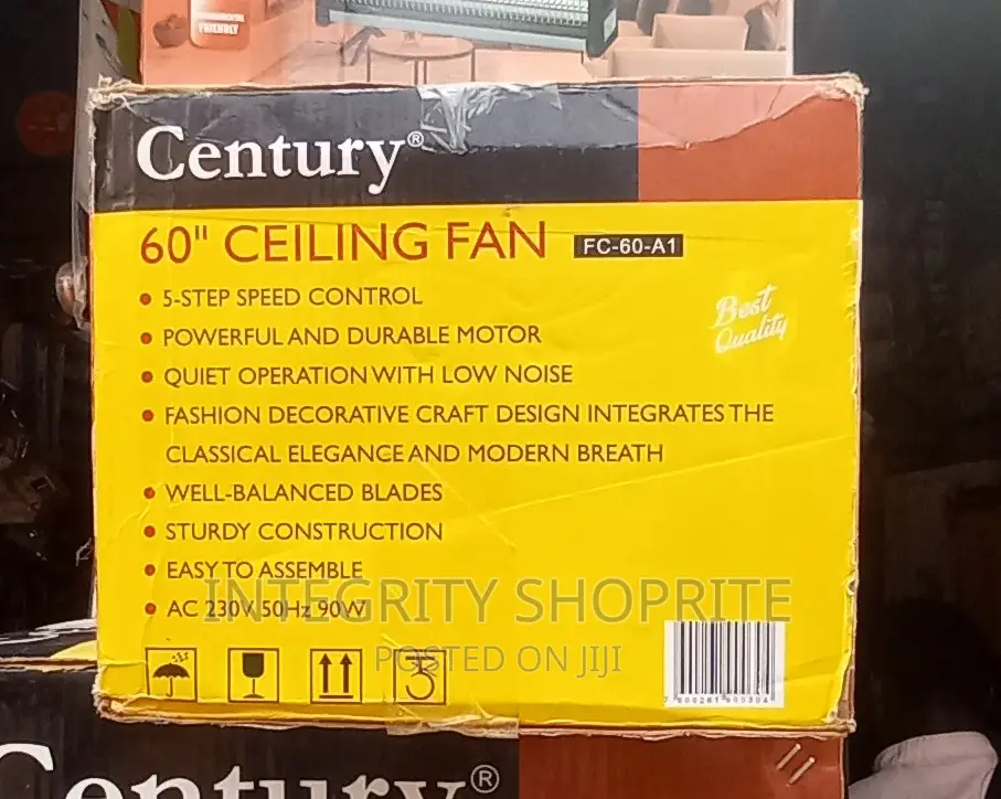 Century Powerful Ceiling Fan - Brown FC-60
