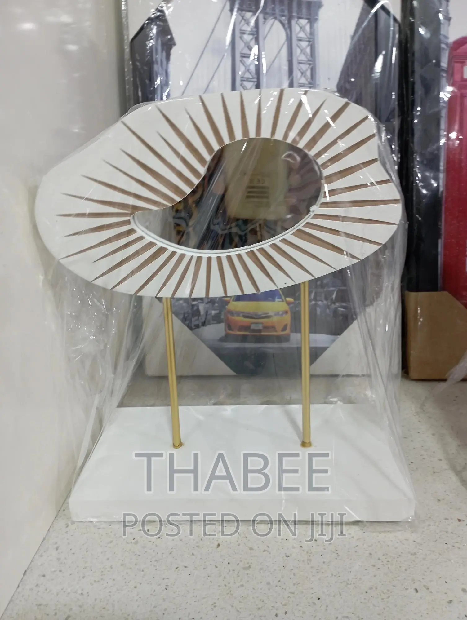White Mirror Table Top Shelve Console Decor