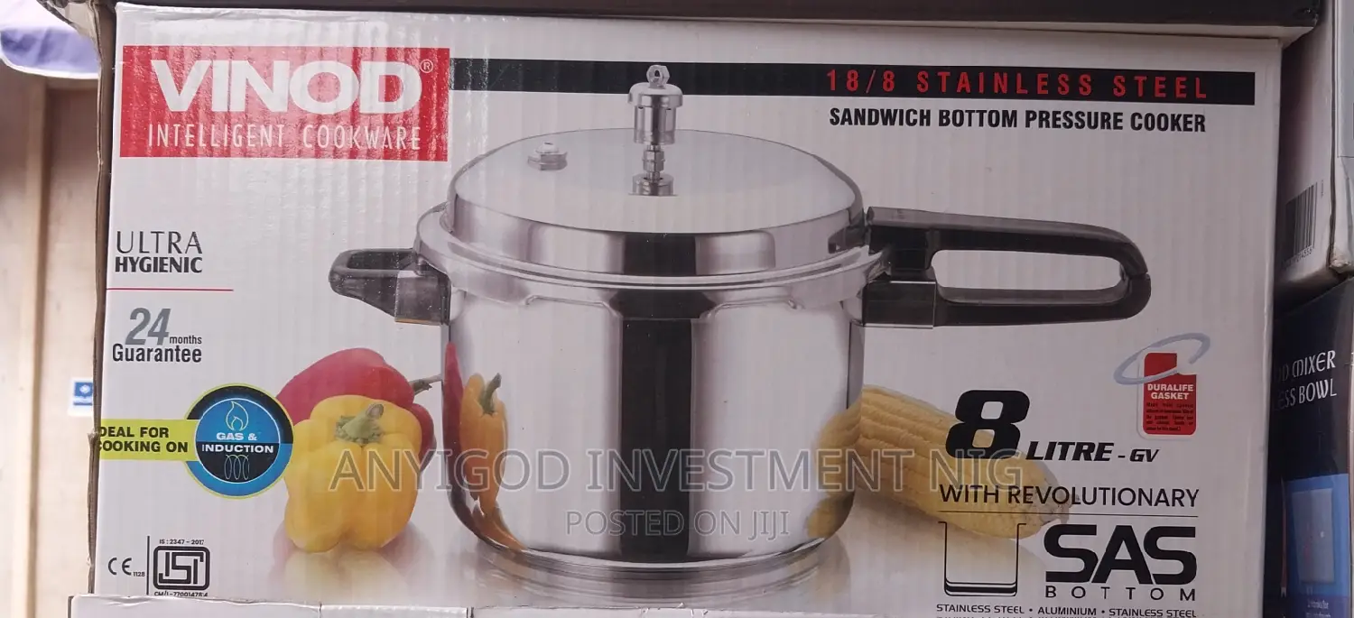 Vinod Stainless Steel Pressure Cooker 8l