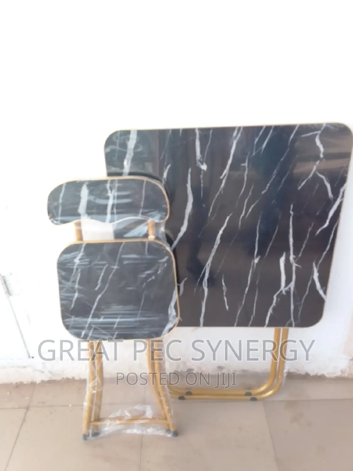 Single Table and Chair (Black and White)