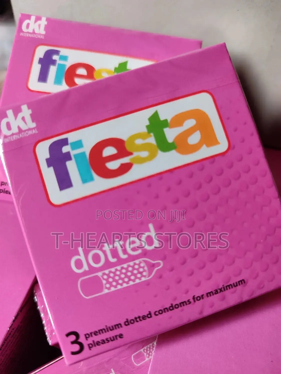 Fiesta Dotted Condoms - 3's (5 Packs)