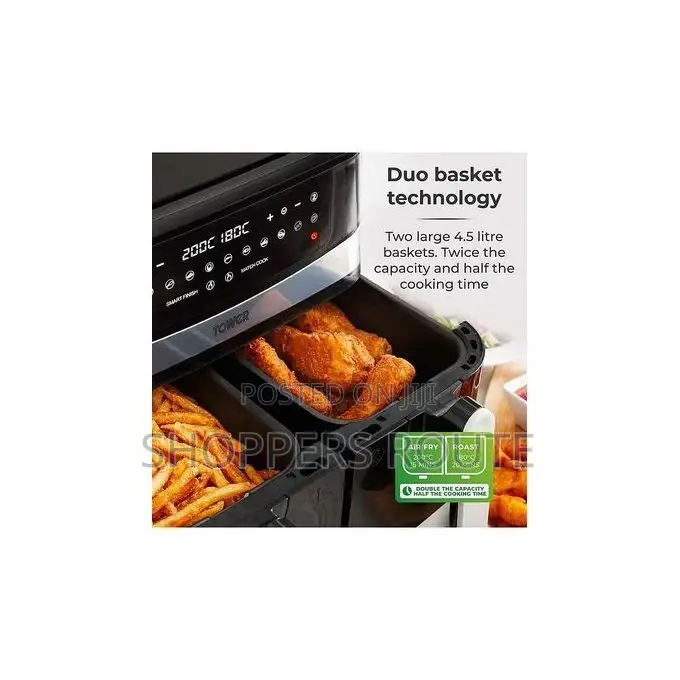 Tower Exquisite 8L Dual Basket Vortx Air Fryer