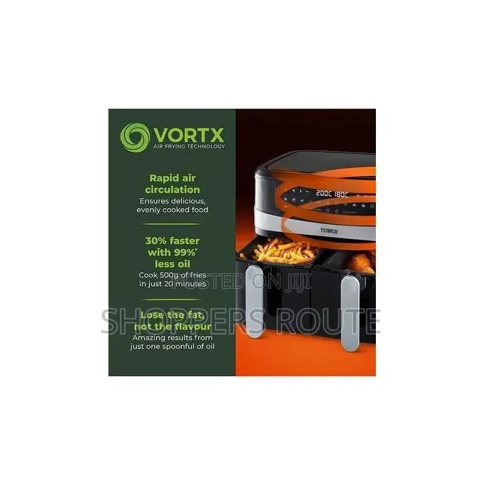Tower Exquisite 8L Dual Basket Vortx Air Fryer