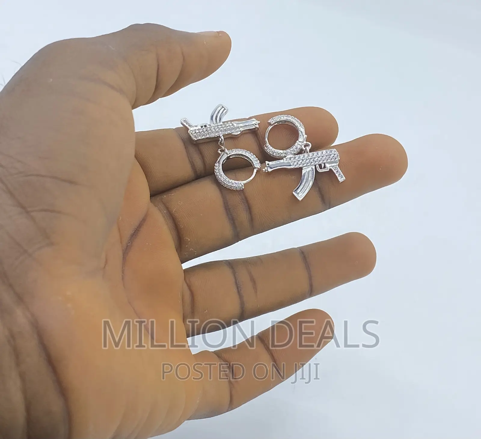Luxe Iced Hoop Men’S Trendy Earrings