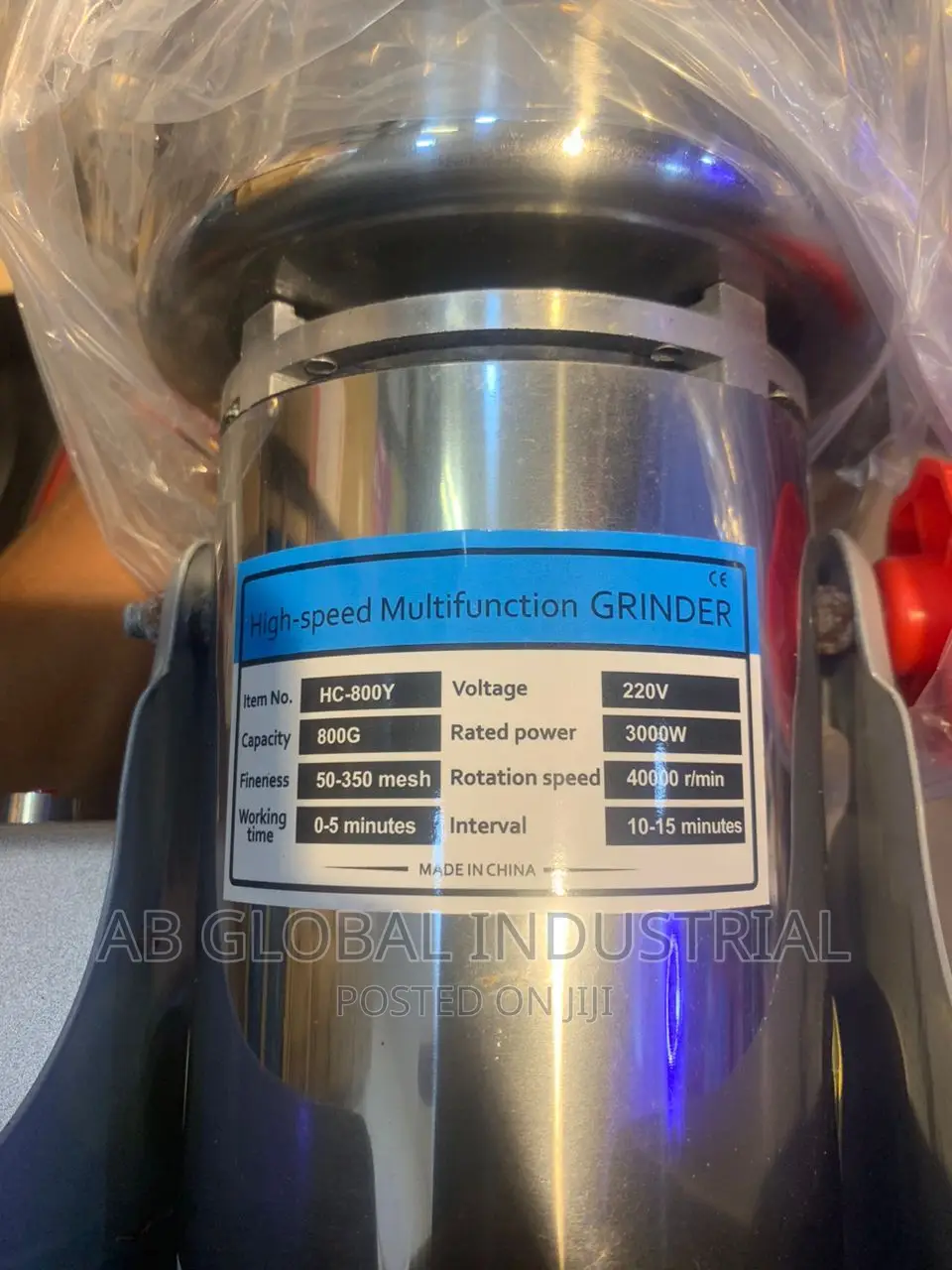 High Speed Industrial Spice Grinder, Dry Miller Machine 800G