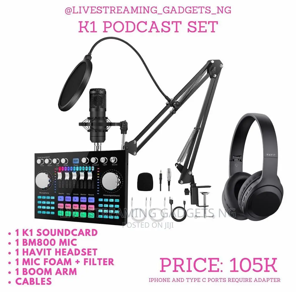 Sound Card With Mic Set Havit Headset