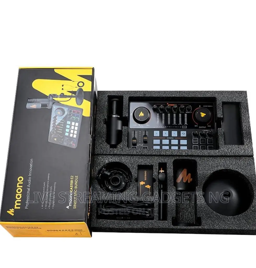 Maono E2 Caster Single Mic Bundle for Podcast/Livestreaming