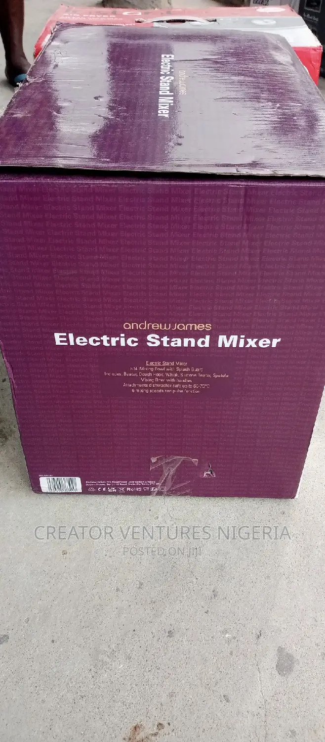 Mixer Andrew James Electric Stand,5.5lrts With Splash Guard.