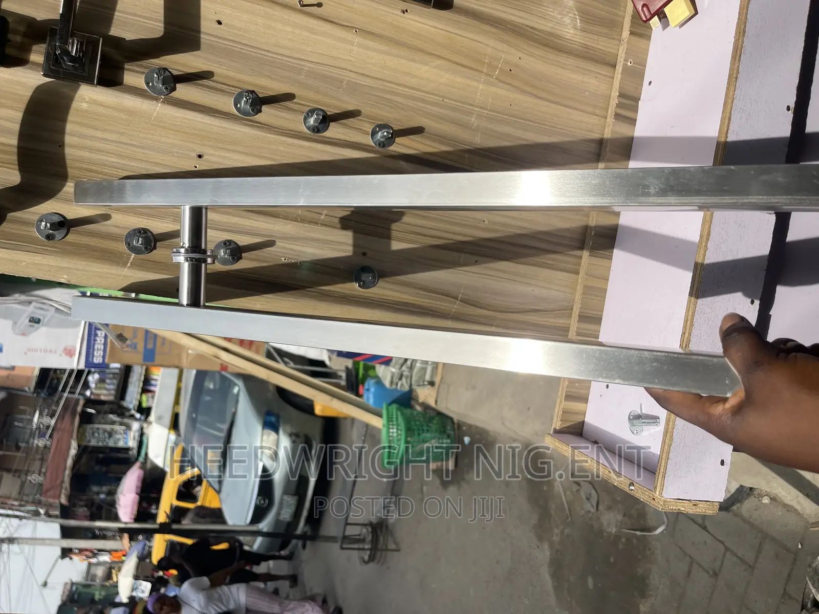 Silver Stainless Steel 4ft Pull Handle H-Shape