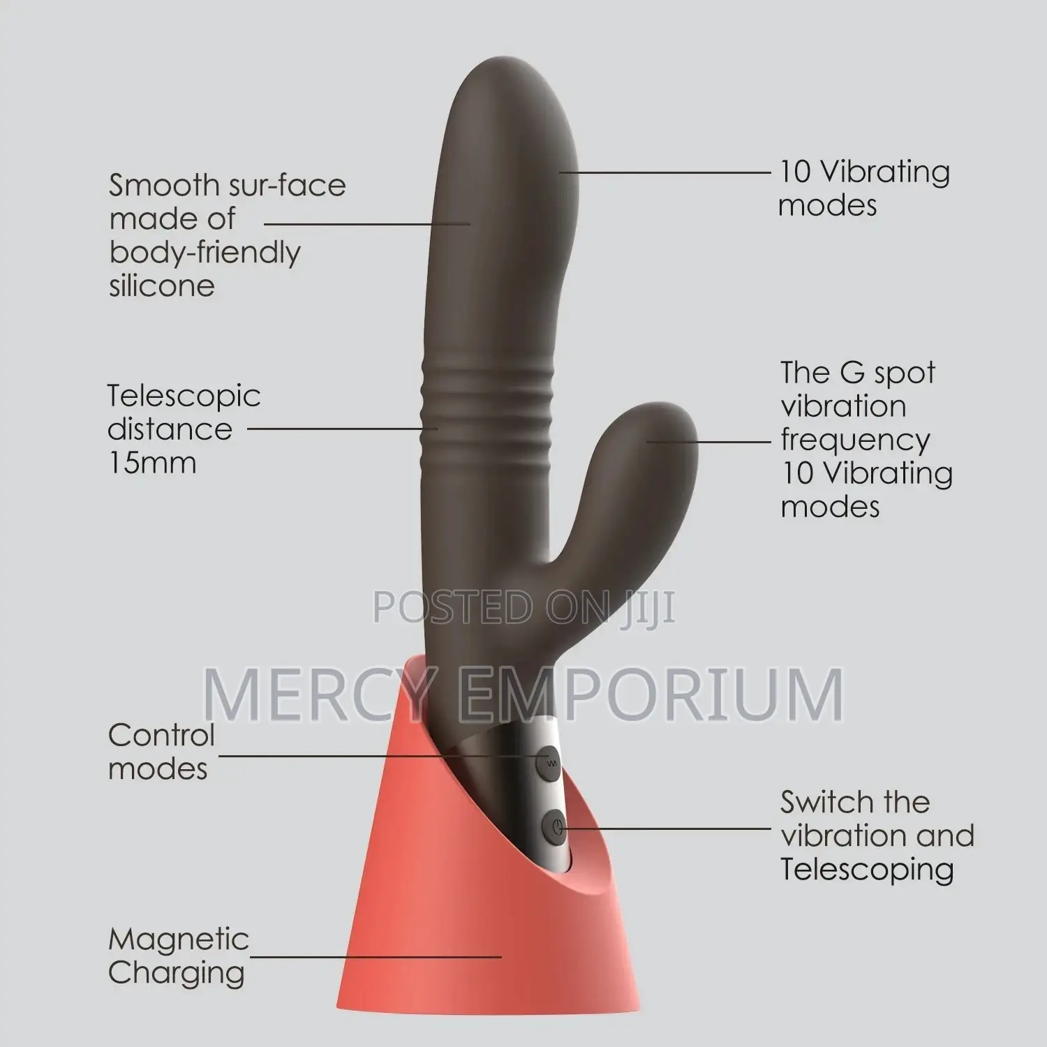 Clitoris G-Spot Rabbit Vibrator Women Sex Toy