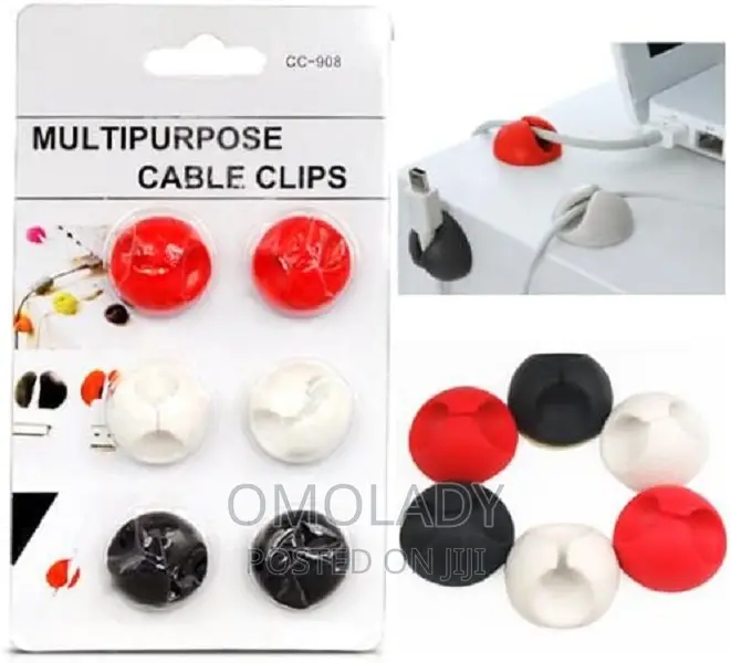 6pc Cable Tidy Organizer Cable Clips