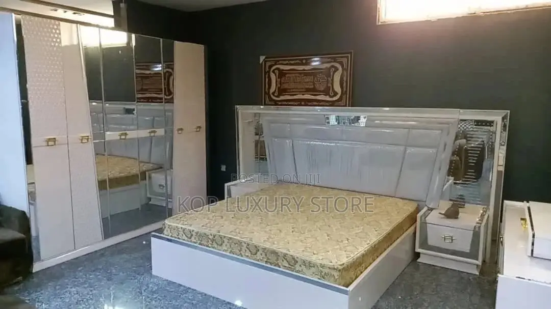 A Set of Turkey 6 ×6 Bed With Wardrobe and Mirror Console