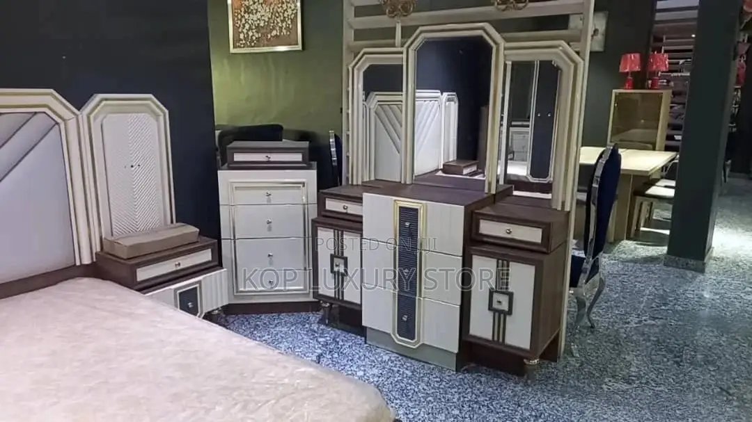 A Set of Turkey 6 ×6 Bed With Wardrobe and Mirror Console