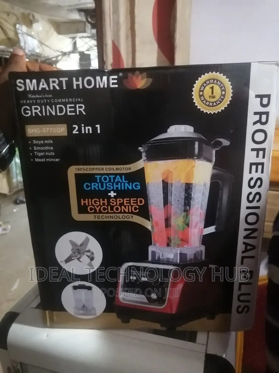 Smarthome 2 in 1 2500w Commercial Blender and Grinder