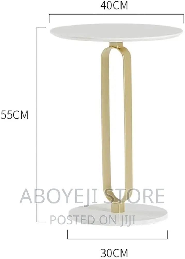 Faux Marble Top Nordic Side Table