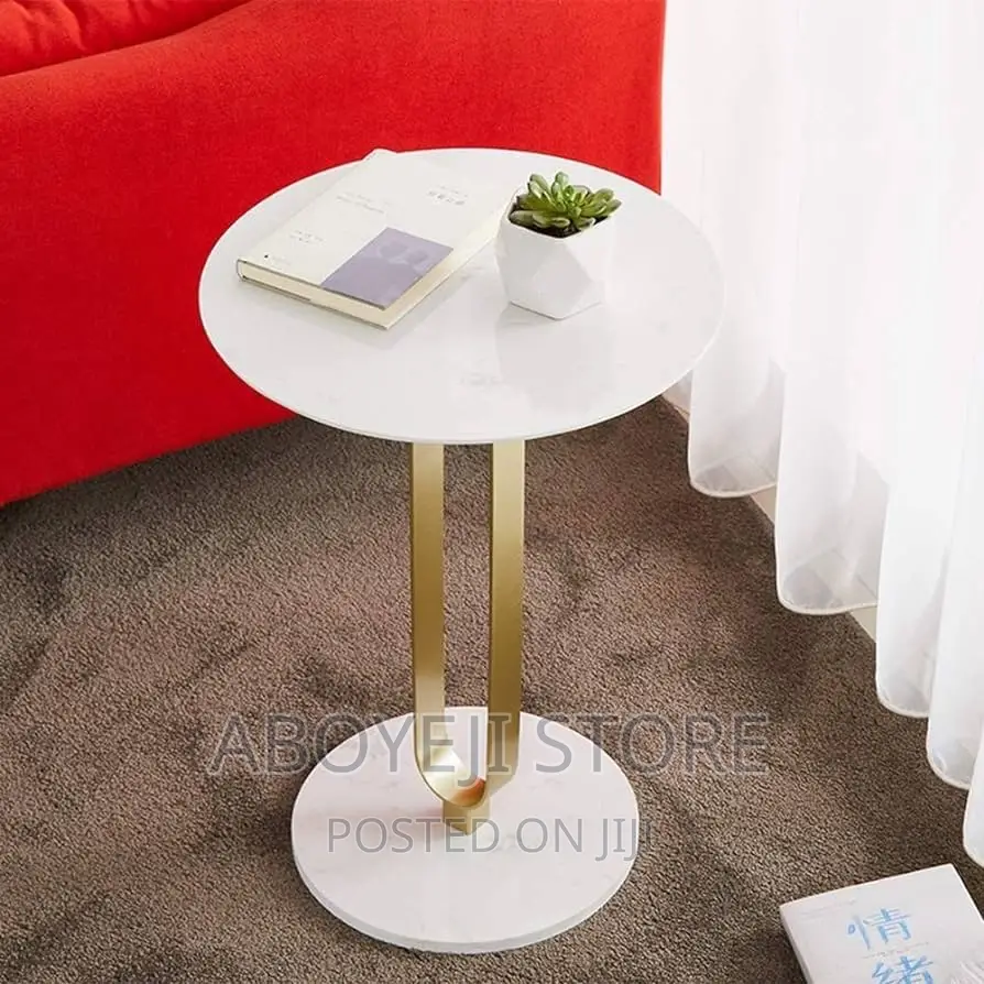 Faux Marble Top Nordic Side Table