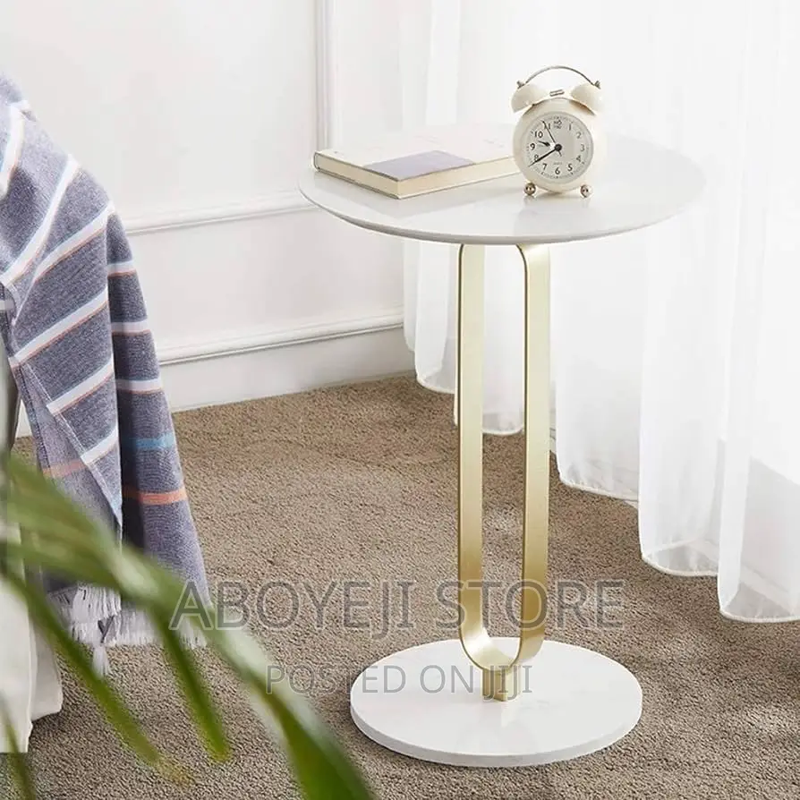 Faux Marble Top Nordic Side Table