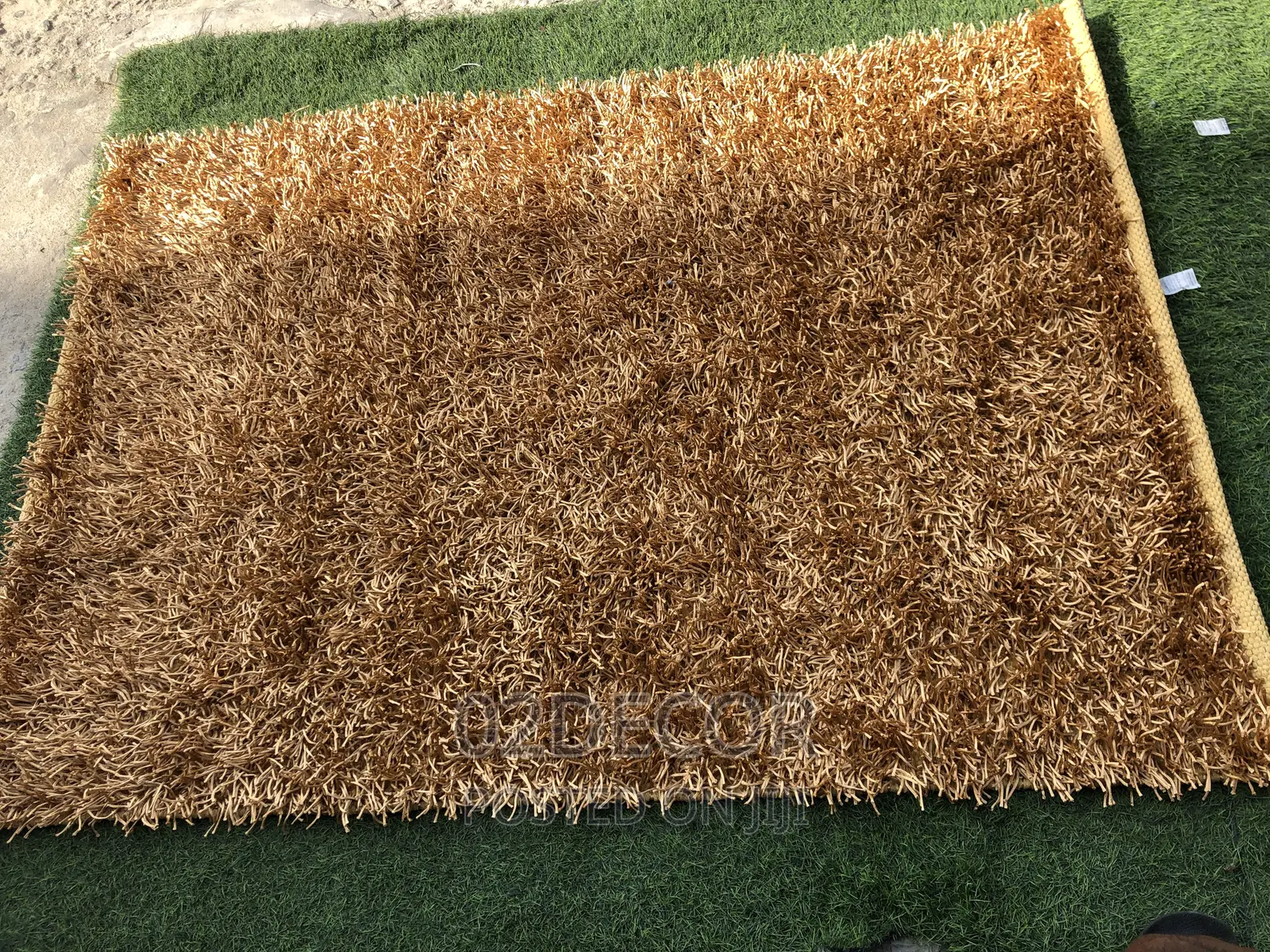 Gold Color India Shaggy Center Rugs 4/6