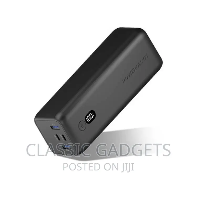 Powerology 30000mah 100W Onyx Laptop Charger Power Bank