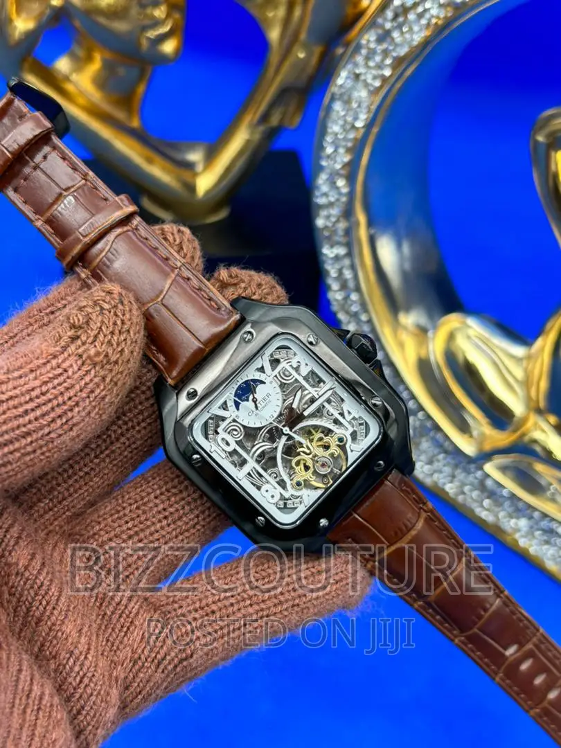 Original CARTIER MECHANICAL Leather Strap Available in Store