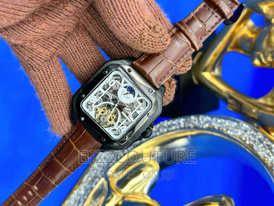 Original CARTIER MECHANICAL Leather Strap Available in Store